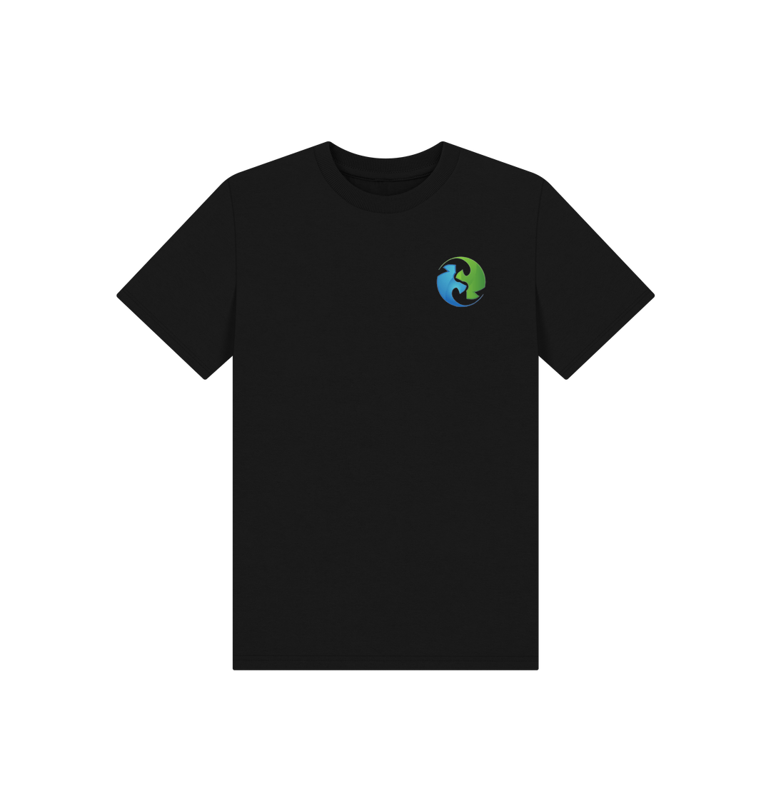 Black Printed Kids T-Shirt