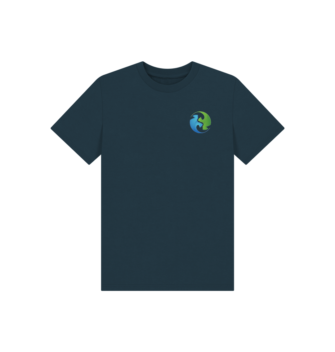 Denim Blue Printed Kids T-Shirt