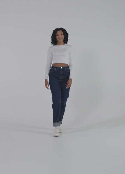 Recycled Long-sleeve Crop Top